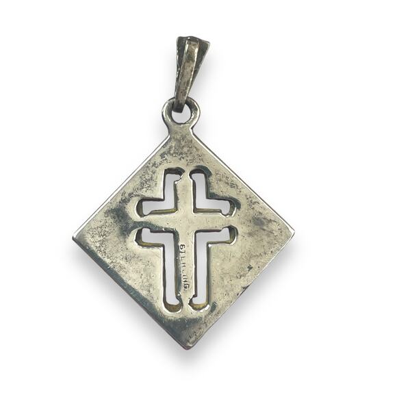 Vintage sterling silver 925 cross pendant - Picture 4 of 4